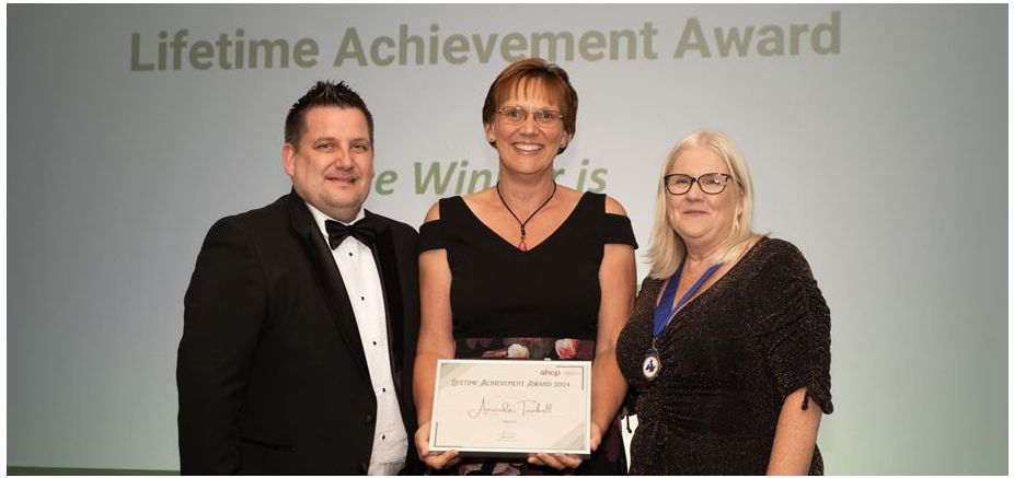 Amanda wins the AHCP Lifetime Achievement Award 2024
