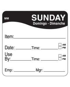 2x2" DISSOLVE-A-WAY - SUNDAY 250 PER ROLL - 1100537