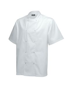 BASIC STUD JACKET WHITE XL - SHORT SLEEVE