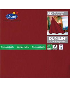 DUNILIN 16" NAPKINS BORDEAUX 40CM CASE X 540    186759