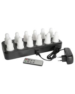 LED RECHARGEABLE CANDLE 40x70 WARM WHITE (PACKx12)165735