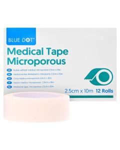 MICROPOROUS TAPE 2.5CMx10CM PACK X 12 12822