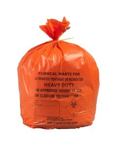 Orange Clinical Waste Bags H/D 381x711x990mm 90L (Case/100) 