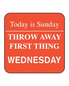 REMOVALE DAY OF THE WEEK LABEL WEDNESDAY 25MM ROLL/1000