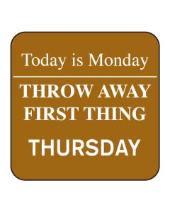 REMOVALE DAY OF THE WEEK LABEL THURSDAY 25MM ROLL/1000