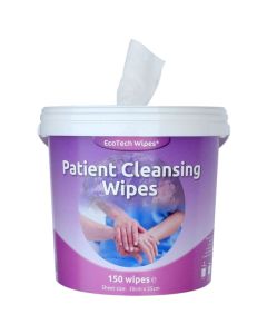 ECO TECH PATIENT WIPES WITH ALOE VERA 150 PER TUB