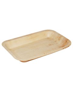 PALM LEAF RECTANGULAR PLATE 25x17CM CASE X 100
