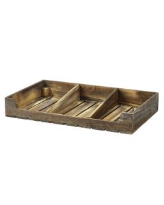 RUSTIC WOODEN DISPLAY TRAY 53x32x8CM