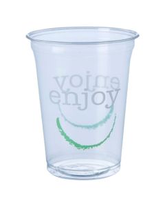 16OZ CLEAR PLASTIC ENJOY TUMBLER  CASE X 600