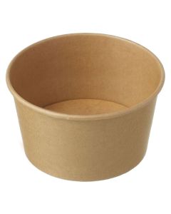 1000ML KRAFT COMPOSTABLE SALAD CONTAINER  CASE X 400