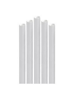 White Paper Straws 200mm x 8mm (Case/6,000)