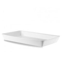 White Rectangular Casserole Dish 21x13x2.5" (Case/2)