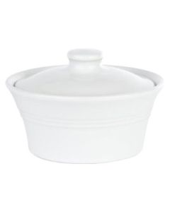 WHITE CASSEROLE DISH WITH LID 500ML/17OZ   CASE X 8