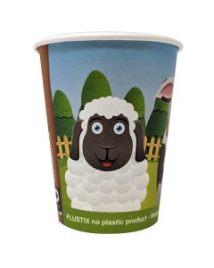 8oz Happy Farmyard Cold Cup PLASTIC FREE (Case/1,000)