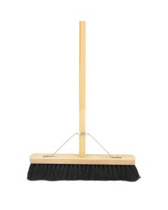 18" BLACK COCO BROOM COMPLETE WITH STAY & STALE
