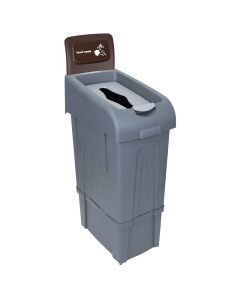 Procycle Recycling Bin, Lid & Back Panel 80L (Brown/Food)