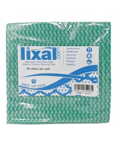 LIXAL COTTONETTE WIPE GREEN 43X35CM 700 WIPES PER BOX