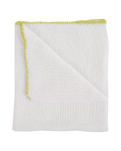 DISH CLOTH YELLOW EDGE 12x18" 10 PER PACK