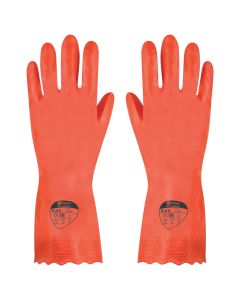 Pura Red Nitrile Flocklined Gloves Medium