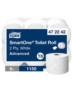 Tork SmartOne® Toilet Roll White T8 Advanced 2-Ply 472242 (Case/6)