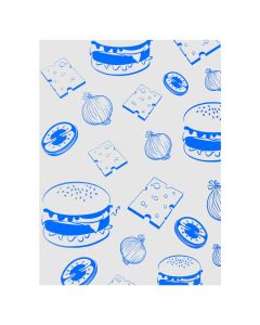 BLUE BURGER WRAPS 1000 PER PACK