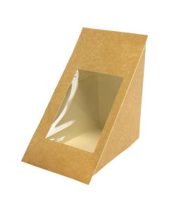 BROWN KRAFT DEEP FILL SANDWICH WEDGE - 500 PER BOX
