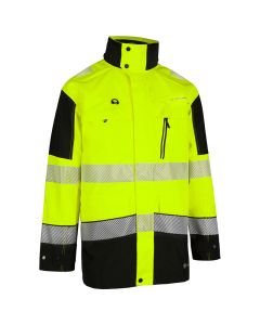 Deltic Hi-Vis Jacket Two-Tone Yellow/Navy Large