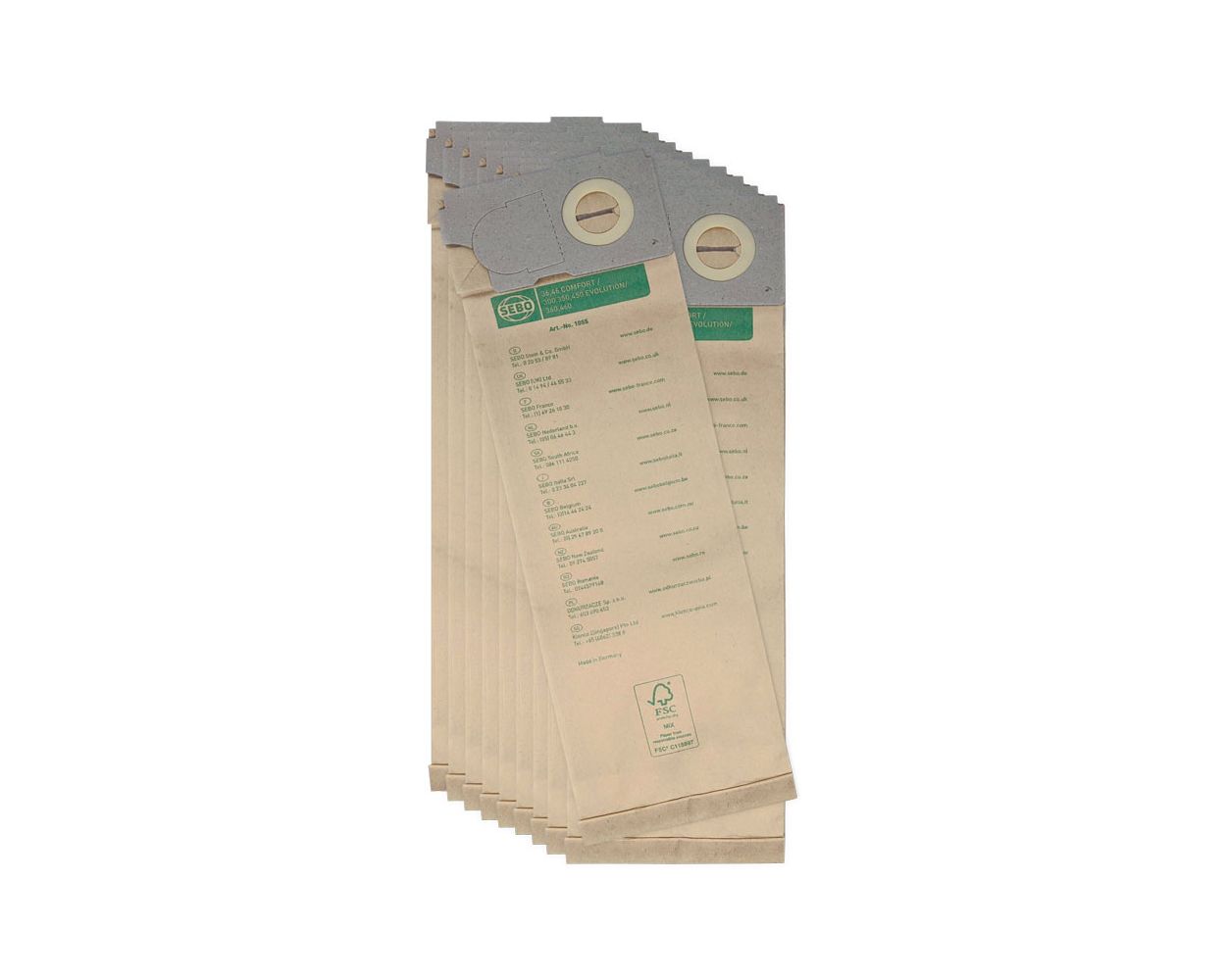 SEBO ENSIGN 350/450 VACUUM BAG 10 PER PACK
