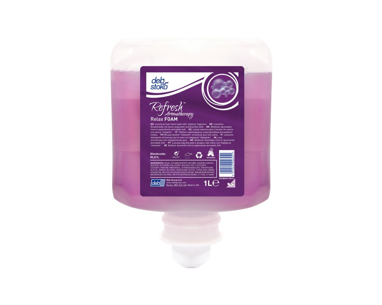 DEB REFRESH CLEAR FOAM SOAP 6x1LTR