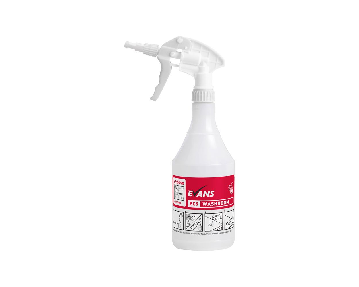 EC9 WASHROOM SPRAY BOTTLE C/W TRIGGER CASE X 6 EC9 WASHROOM SPRAY BOTTLE C/W TRIGGER CASE X 6