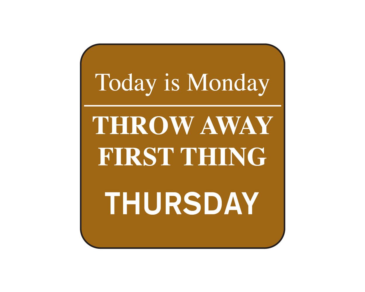 REMOVALE DAY OF THE WEEK LABEL THURSDAY 25MM ROLL/1000