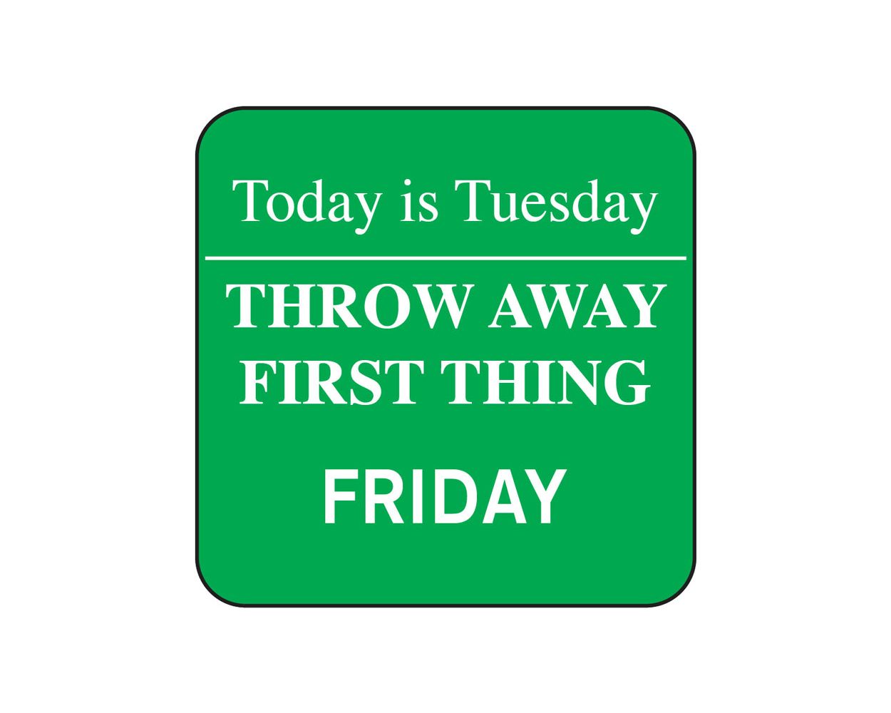 REMOVABLE DAY OF WEEK LABEL FRIDAY 25MM ROLL/1000