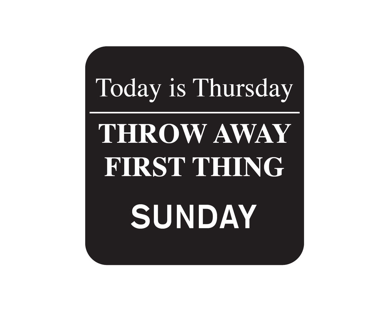 REMOVABLE DAY OF WEEK LABEL SUNDAY 25MM ROLL/1000