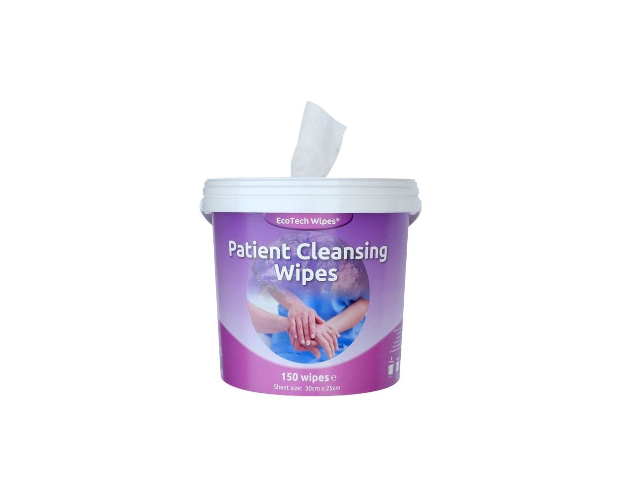 ECO TECH PATIENT WIPES WITH ALOE VERA 150 PER TUB