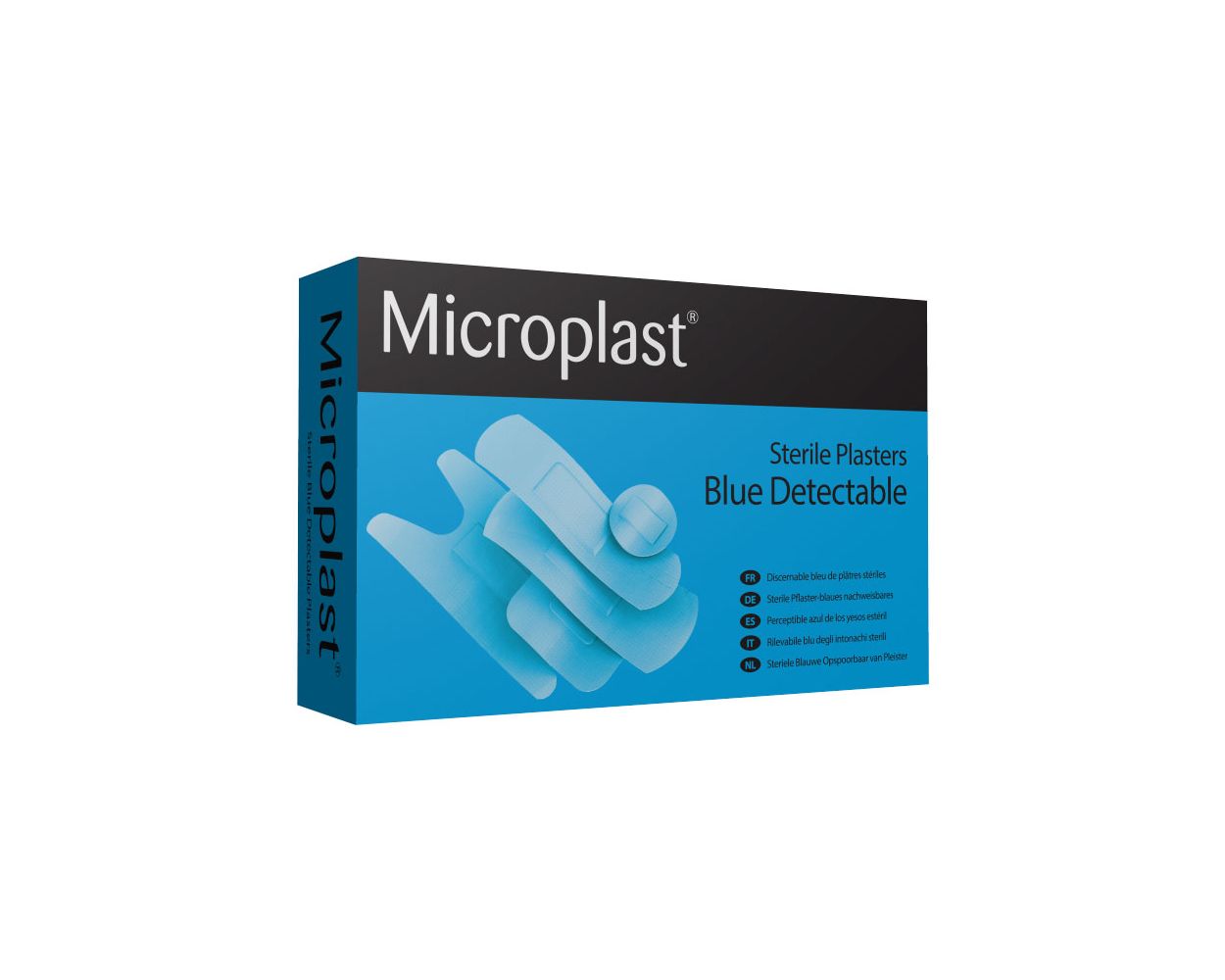 BLUE DETECTABLE PLASTERS 7.5CM x 2.5CM  BOX/100 86933