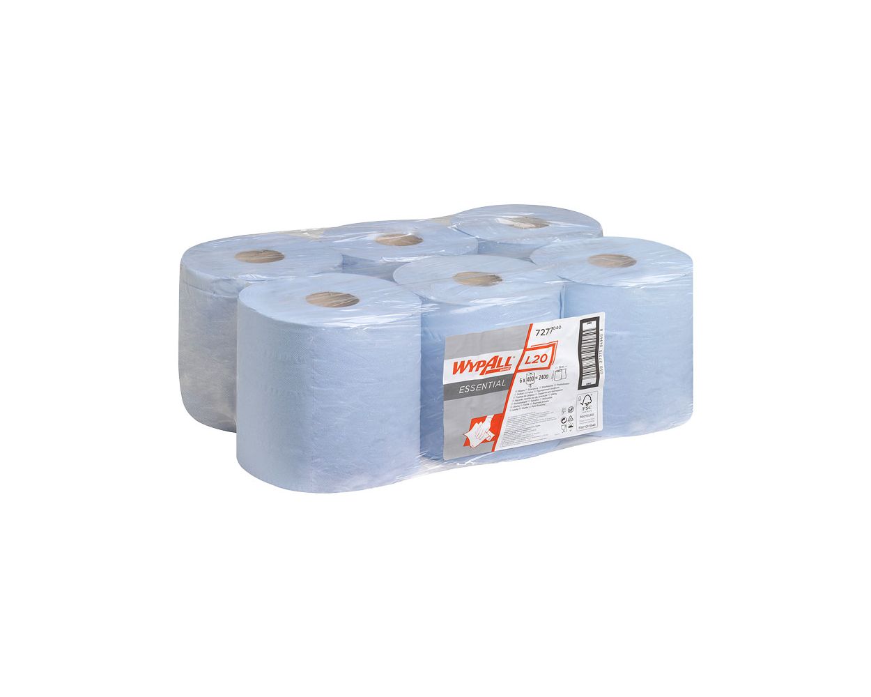 KC WYPALLL10-EXTRA BLUE C/FEED 6 ROLLS PER PACK KC-7267-7277
