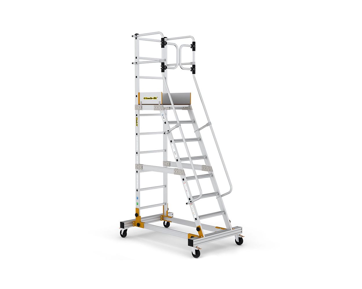 CLIMB IT MOBILE STEPS W/ SAFETY GATE - 8 TREAD