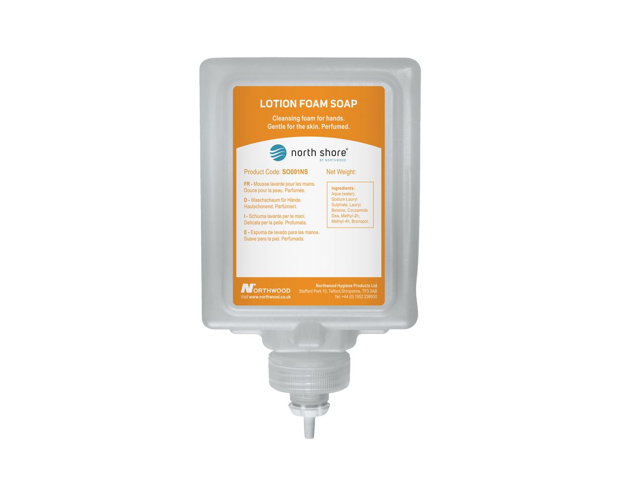 NORTH SHORE LOTION FOAM SOAP 1000ML - 6/CASE (So001NS)