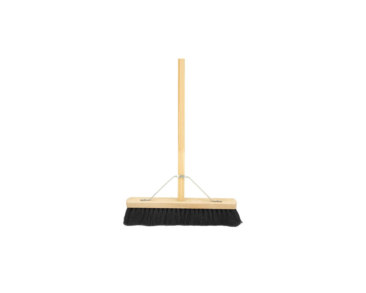 18" BLACK COCO BROOM COMPLETE WITH STAY & STALE