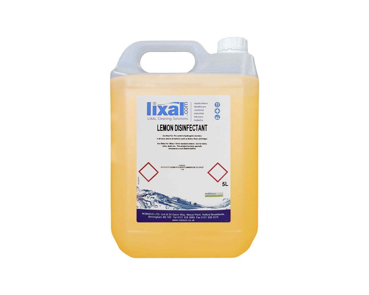 LEMON DISINFECTANT CLEANER -5L EN1276