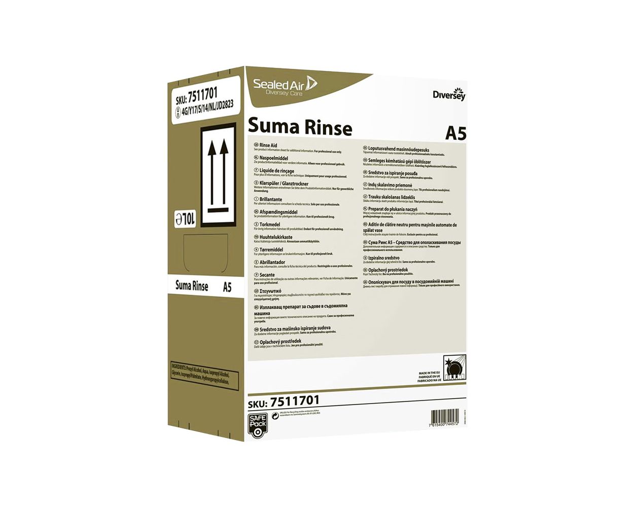 SUMA RINSE AID A5 10L SAFEPACK 7511701