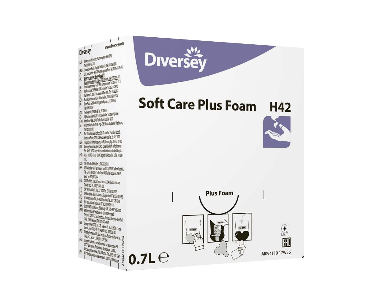 SOFTCARE PLUS FOAM SOAP H42 6x700ml ANTIBAC