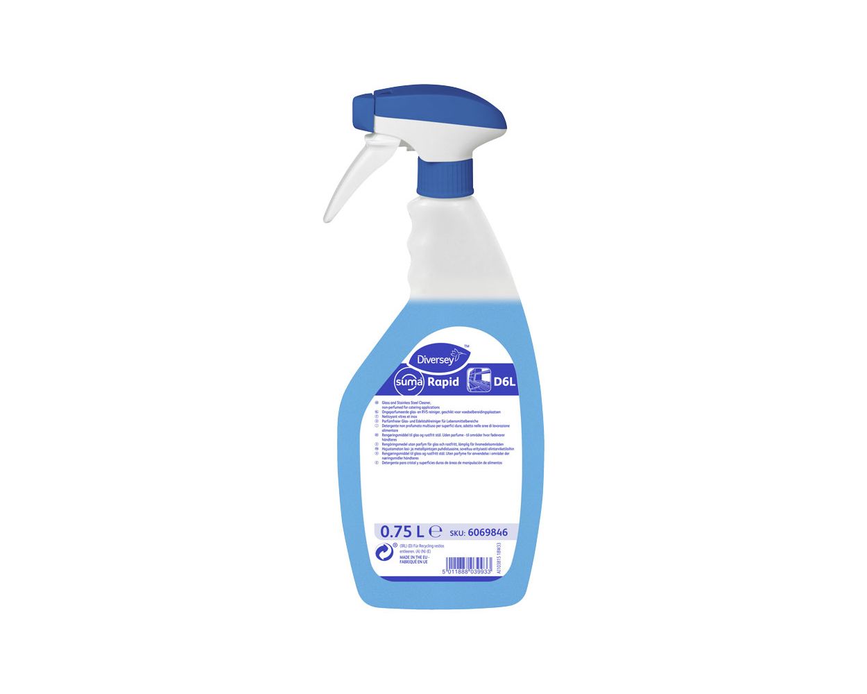 SUMA RAPID D6 GLASS CLEANER 6X750ML