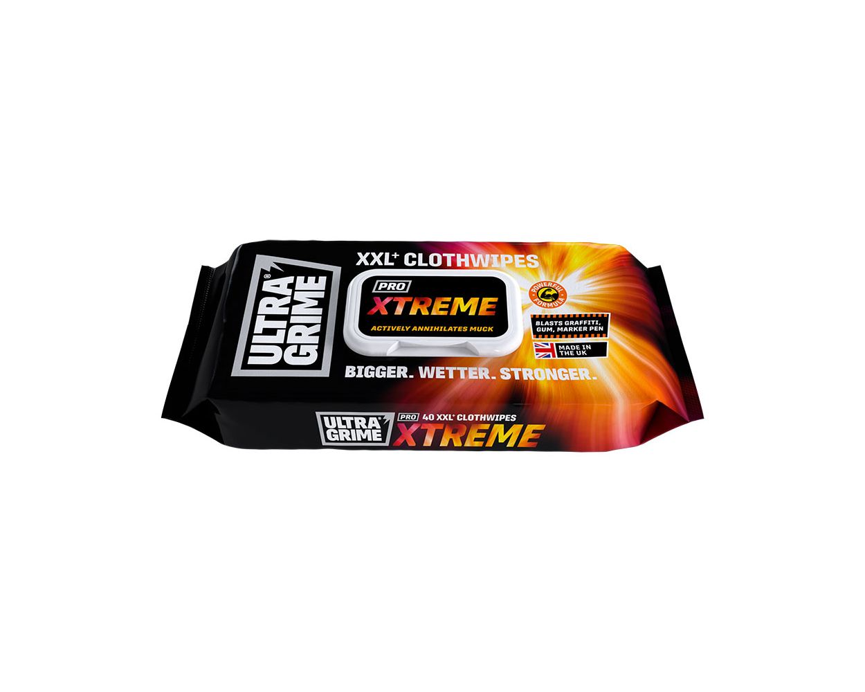 XTREME ULTRAGRIME XXL WIPES FOR GRAFFITI/GUM/MARKER PK 40