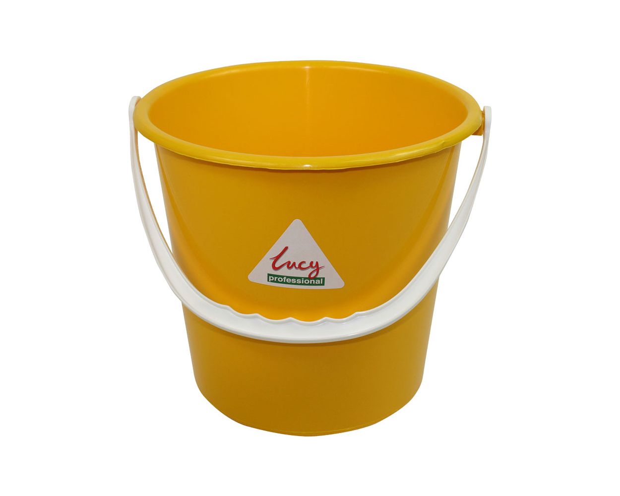 10L BUCKET PLASTIC - YELLOW SYR LUCY BRAND LINED