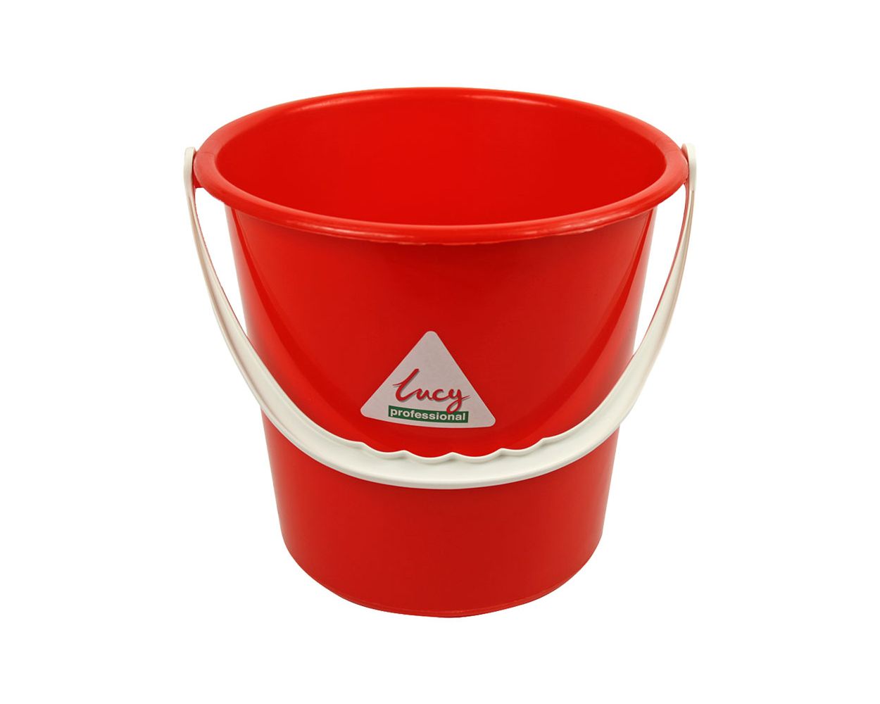 10L BUCKET PLASTIC - RED SYR LUCY BRAND LINED