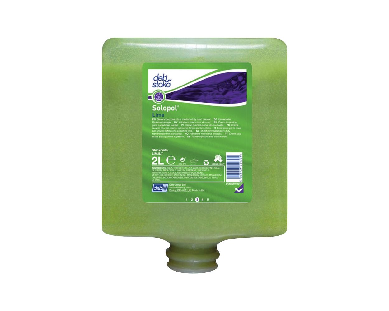 SOLOPOL DEB LIME 2 LITRE CARTRIDGE 4 PER BOX LIM2LT