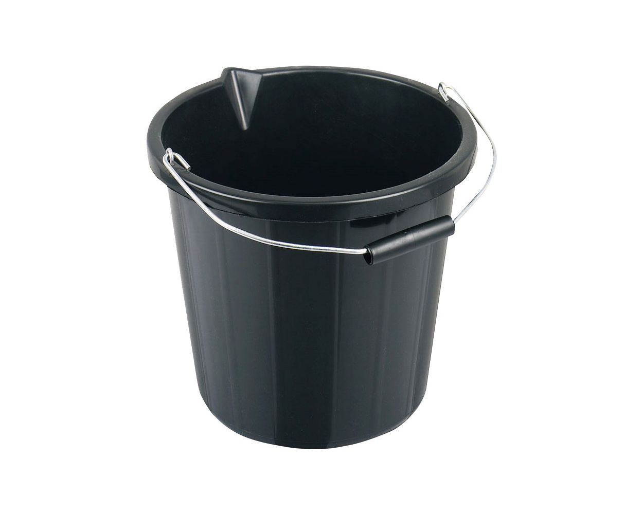 14L BLACK PLASTIC BUCKET