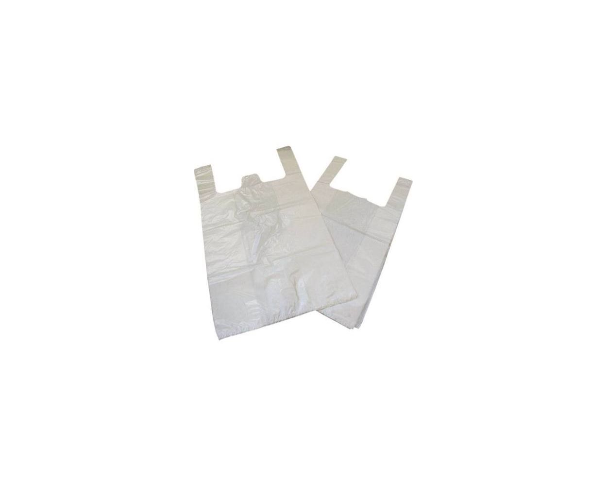 7.1/2*12.1/2*17.1/2" WHITE VEST CARRIER BAG 100 PER PACK