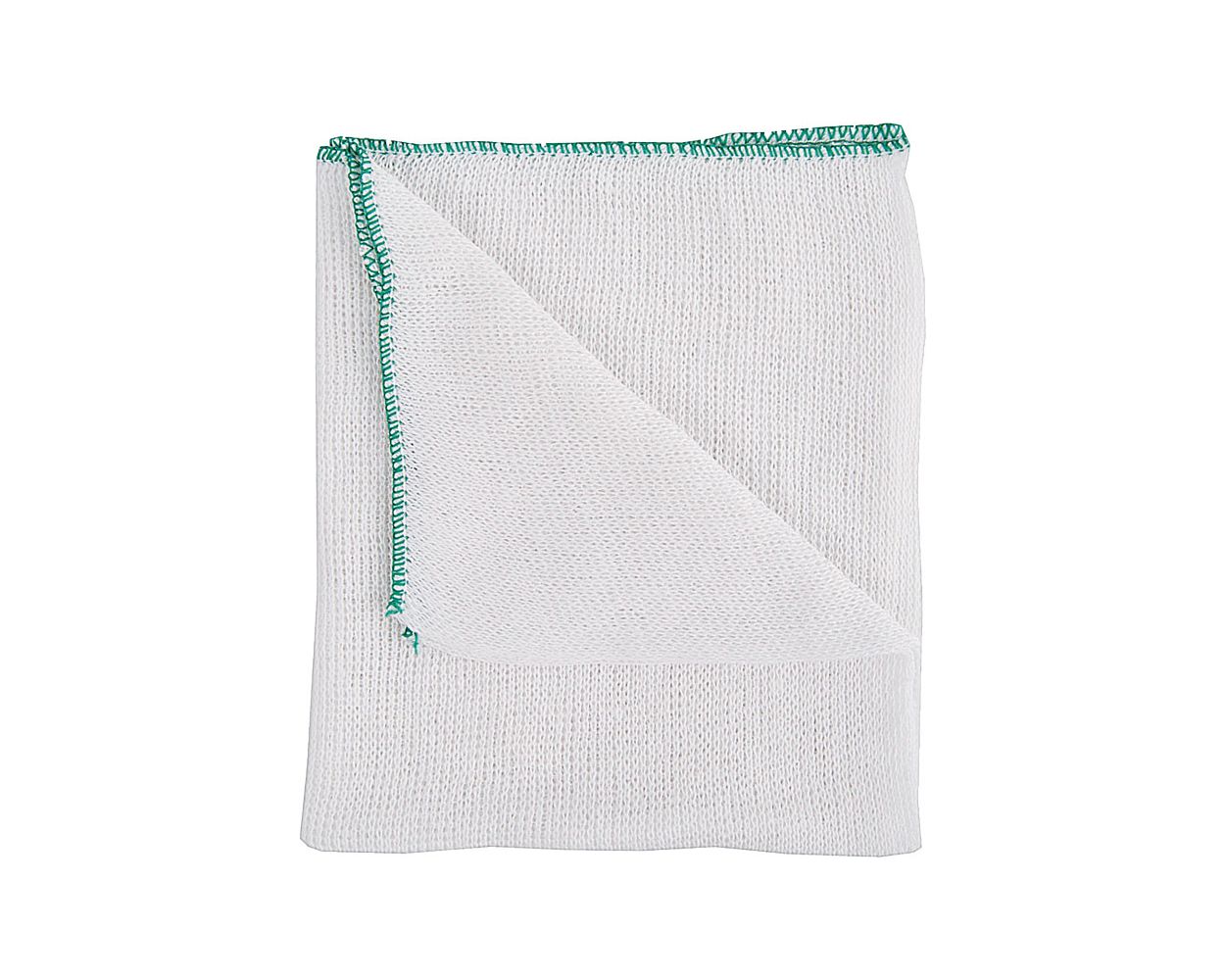 DISH CLOTH GREEN EDGE 12x18" 10 PER PACK